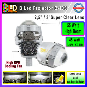 BLed B10 Lampu Biled Projector Projie Mobil Motor socket H4 H7 - gambar utama
