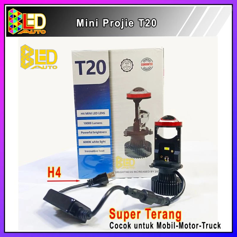 Mini Projie Biled projector Lampu mobil motor H4 super terang - gambar utama