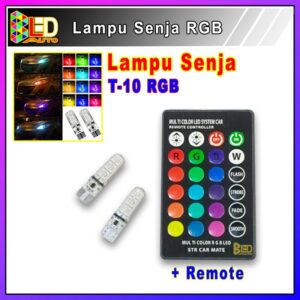 Lampu Senja T10 LED RGB Lampu kota mobil motor - BLED - gambar utama