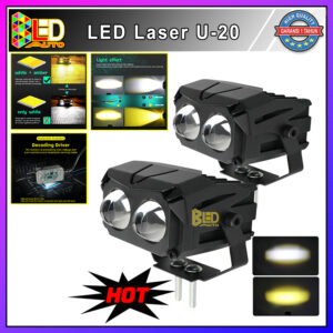 BLed U20 Lampu Mini Biled Projie Led Tembak Kabut Projie Motor Mobil - gambar utama