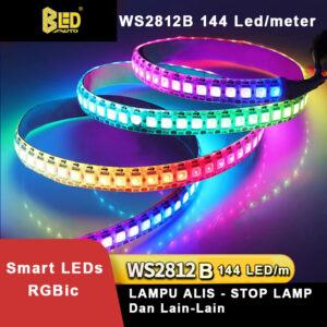Bledauto [Eceran] Lampu LED Strip WS2812B RGBic Smart Led Lampu Alis DRL StopLamp Lampu Rem Motor Mobil - gambar utama