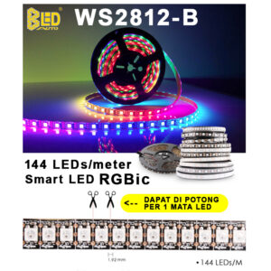 Bledauto Led Strip WS 2812 B Smart Led RGB ic ws2812 5 Volt - gambar utama