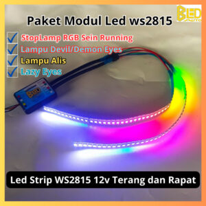Bledauto Paket Modul Led WS2815 Stop Lamp RGB matrix DMX Alis sen running - gambar utama