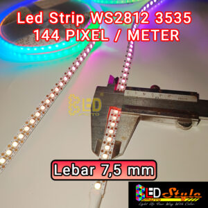 Bledauto Led Strip WS2812 3535 lebar 7,5 mm Lampu Alis Stop Lamp Devil RGB DMX Bluetooth - gambar utama