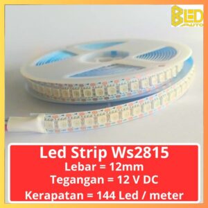Bledauto [Permeter] Led WS2815 RGB LED Strip 12V 144 Led DMX - gambar utama