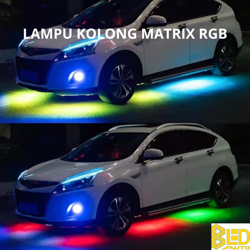 Bledauto Lampu Kolong RGB Matrix Premium Bluetooth - gambar utama