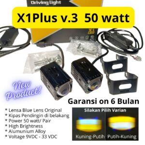 Bledauto x1 Plus x Senlo Lampu Tembak Sorot Mini Laser X1Plus 50W Anti Kabut Hujan - gambar utama