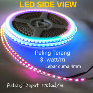 Bledauto LED Strip Side View RGB 5V 144/170 Led/Meter - gambar utama
