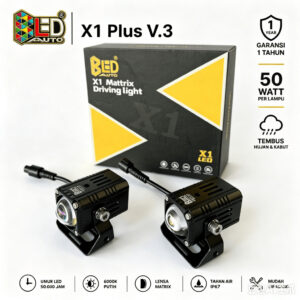 Lampu Tembak Mini Laser LED Foglamp Bled Auto x Senlo X1 Plus 25W Putih Kuning, Tahan Air, Desain Tahan Lama - gambar utama